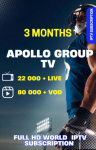 3 Months Subscription Apollo Group Tv